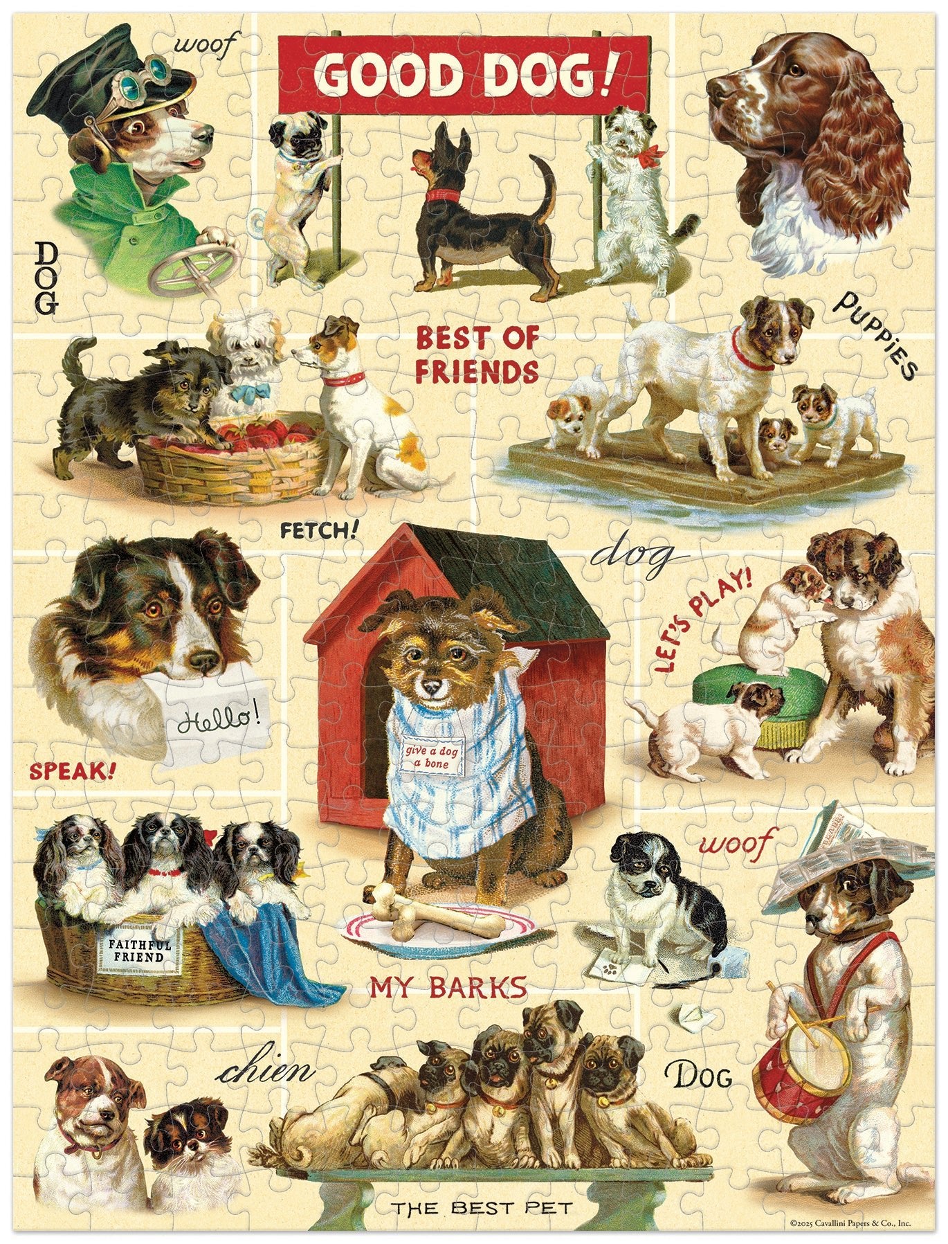Mini Jigsaw Puzzle Vintage Dogs - Marmalade Mercantile
