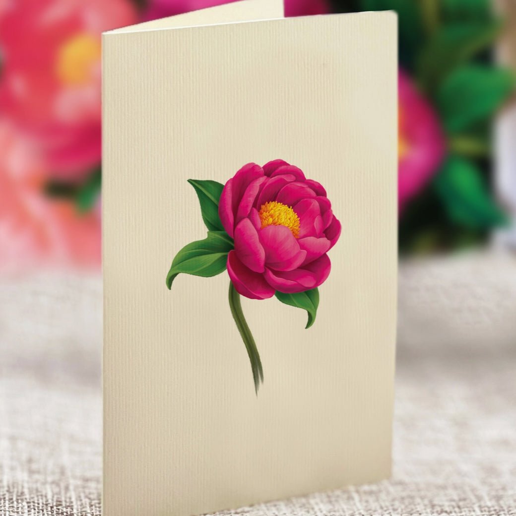 Mini Peony Paradise Pop Up Greeting Card - Marmalade Mercantile