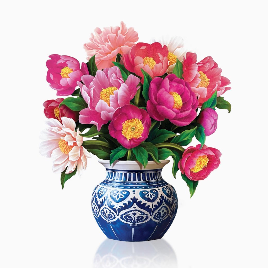 Mini Peony Paradise Pop Up Greeting Card - Marmalade Mercantile