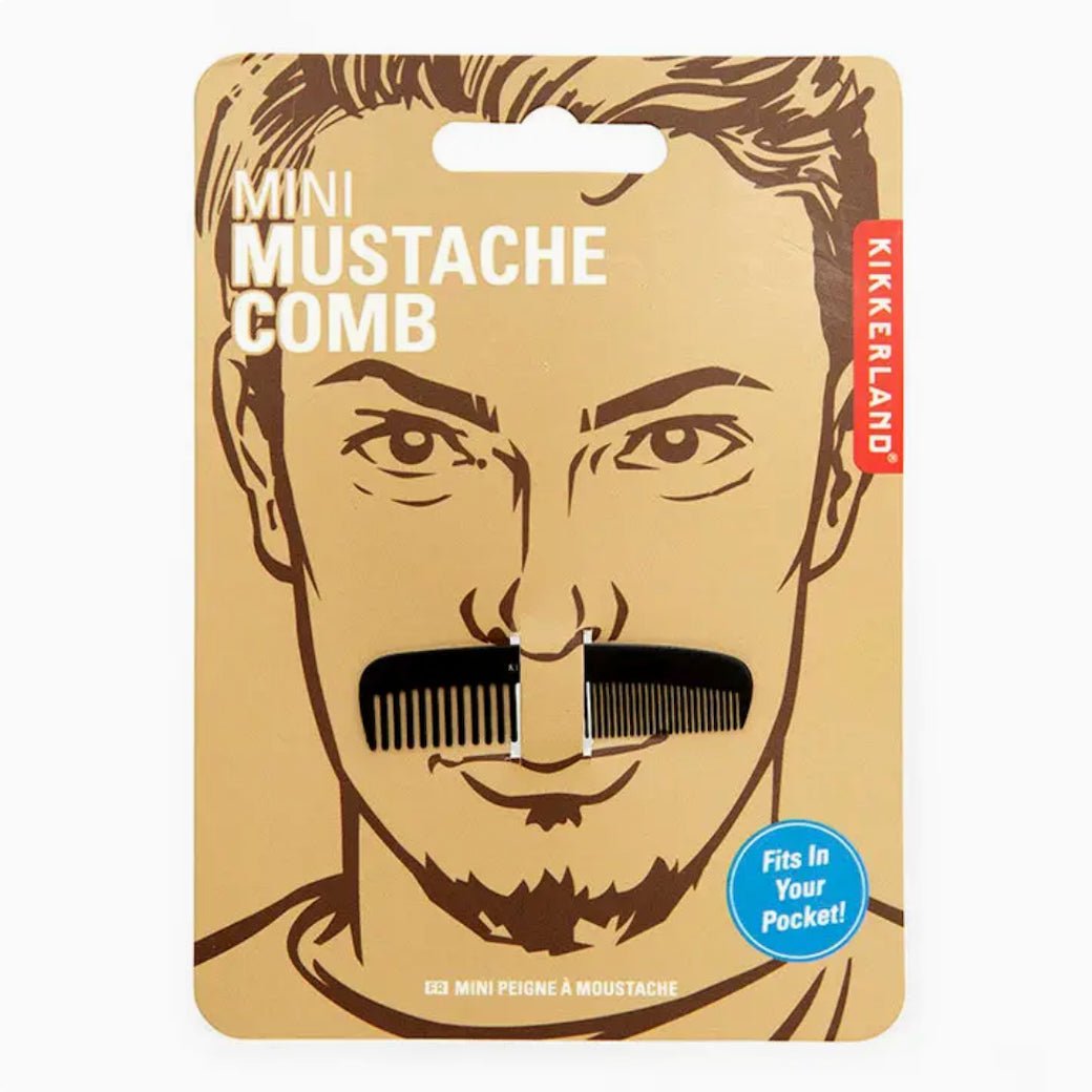 Mini Stainless Steel Mustache Comb - Marmalade Mercantile