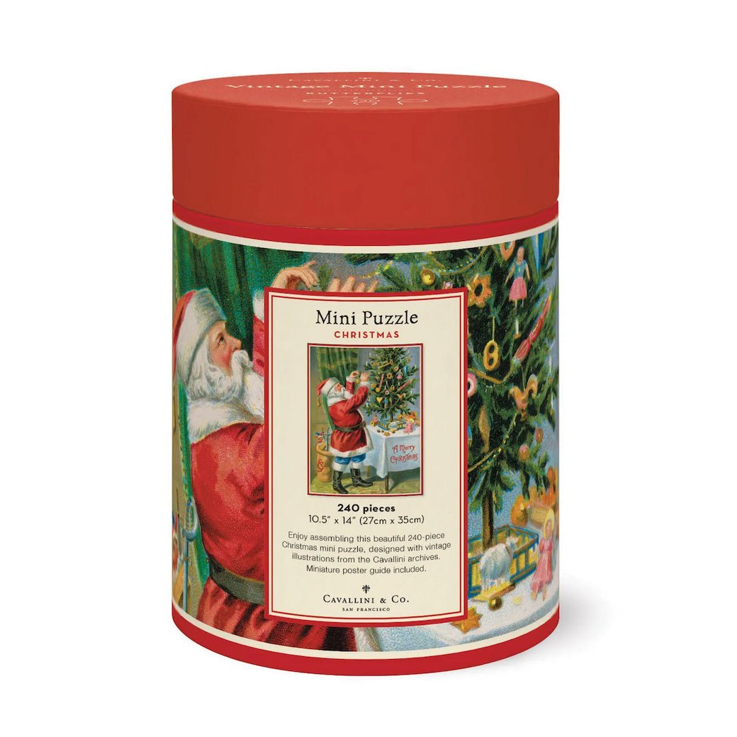 Mini Vintage - Style Christmas Santa Jigsaw Puzzle 240 Pieces - Marmalade Mercantile
