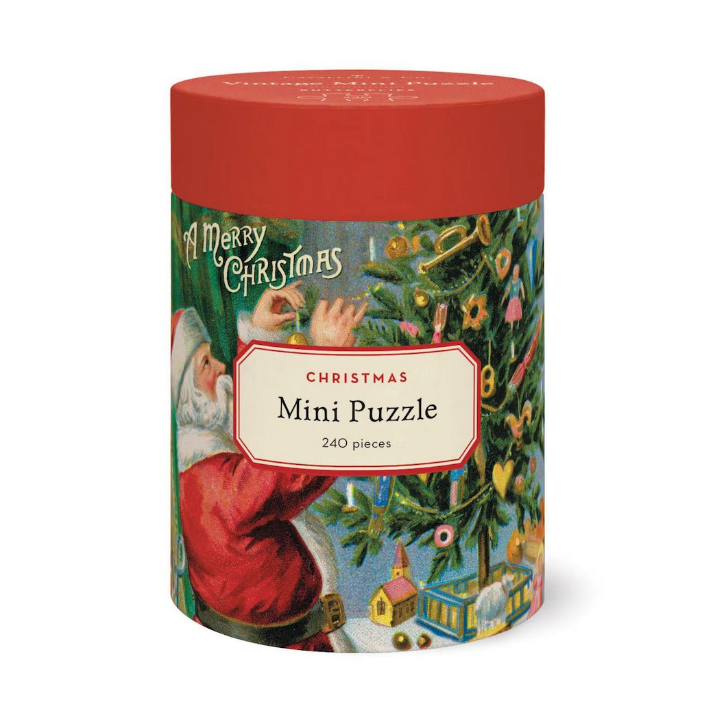 Mini Vintage - Style Christmas Santa Jigsaw Puzzle 240 Pieces - Marmalade Mercantile