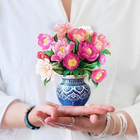 Mother's Day Mini Peony Pop Up Bouquet Card - Marmalade Mercantile