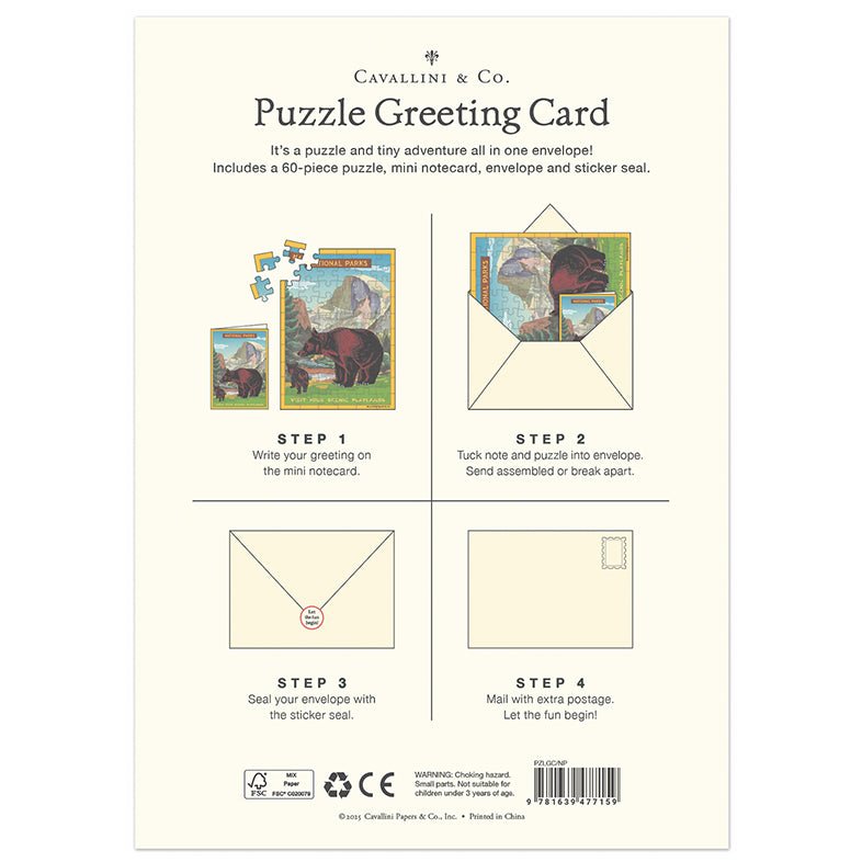National Parks Puzzle Greeting Card - Marmalade Mercantile