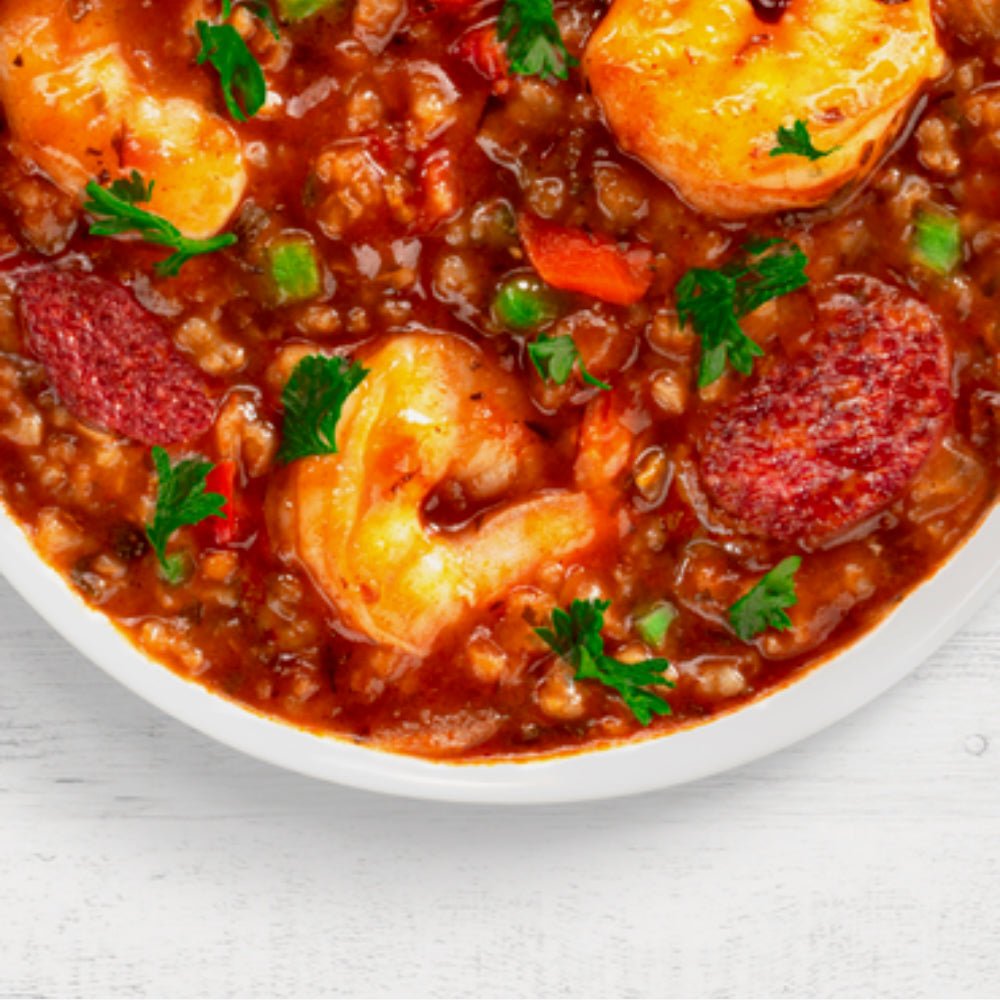 New Orleans Front Porch Creole Jambalaya Soup - Marmalade Mercantile