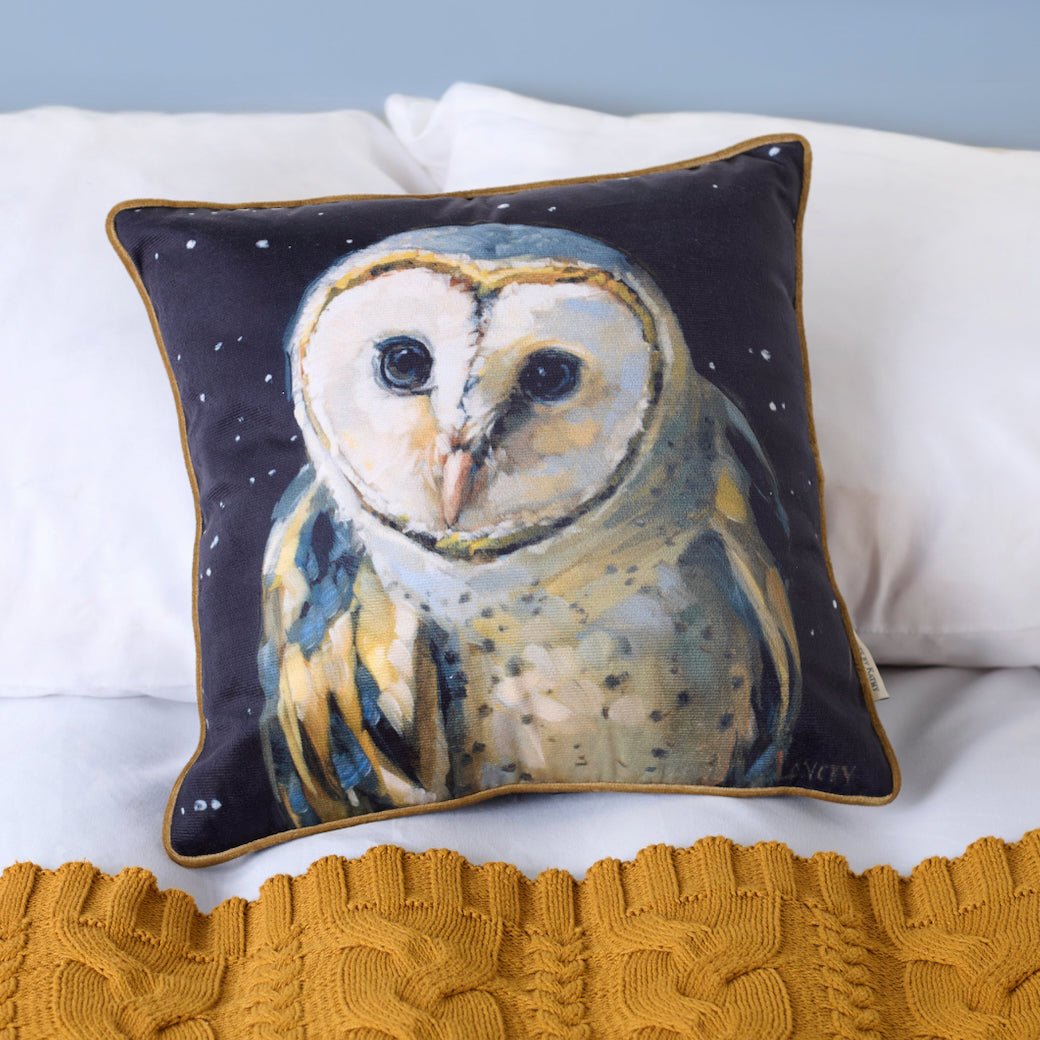 Night Barn Owl Accent Pillow - Marmalade Mercantile