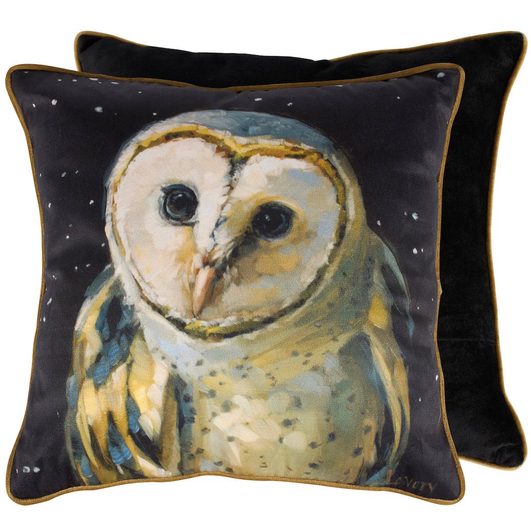 Night Barn Owl Accent Pillow - Marmalade Mercantile