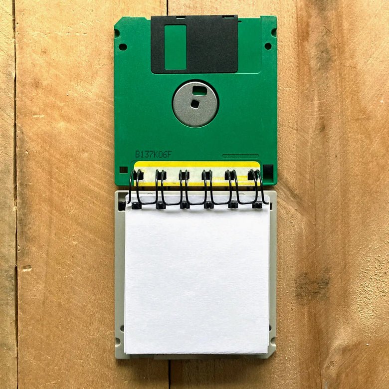 Old School Upcycled Vintage Floppy Disk Notepad - Marmalade Mercantile