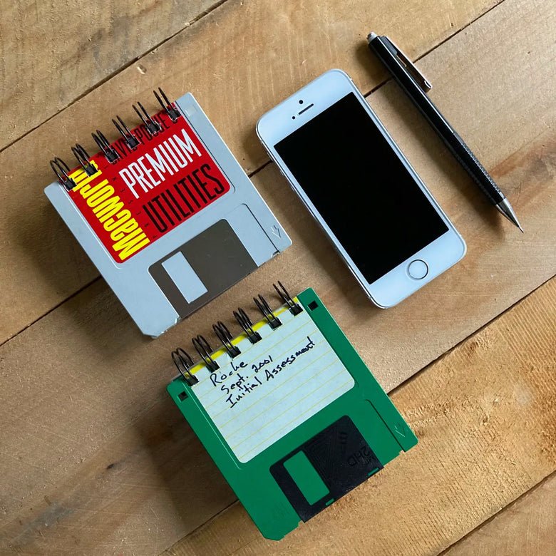 Old School Upcycled Vintage Floppy Disk Notepad - Marmalade Mercantile