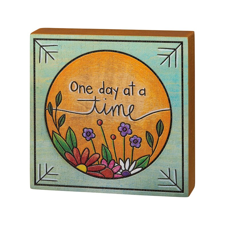 One Day at a Time Block Sign - Marmalade Mercantile