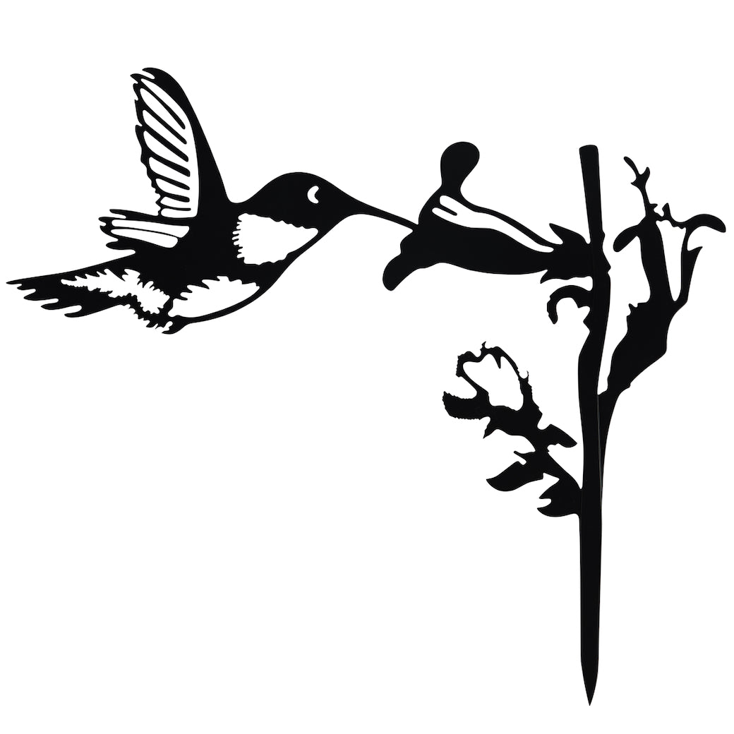 Outdoor Metal Cut Out Garden Art Hummingbird - Marmalade Mercantile