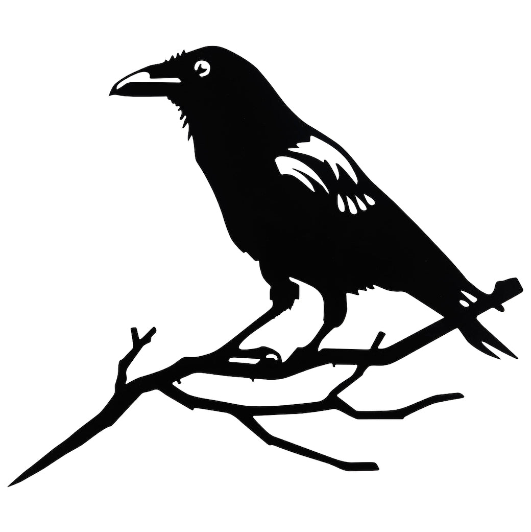 Outdoor Metal Cut Out Garden Art Raven - Marmalade Mercantile