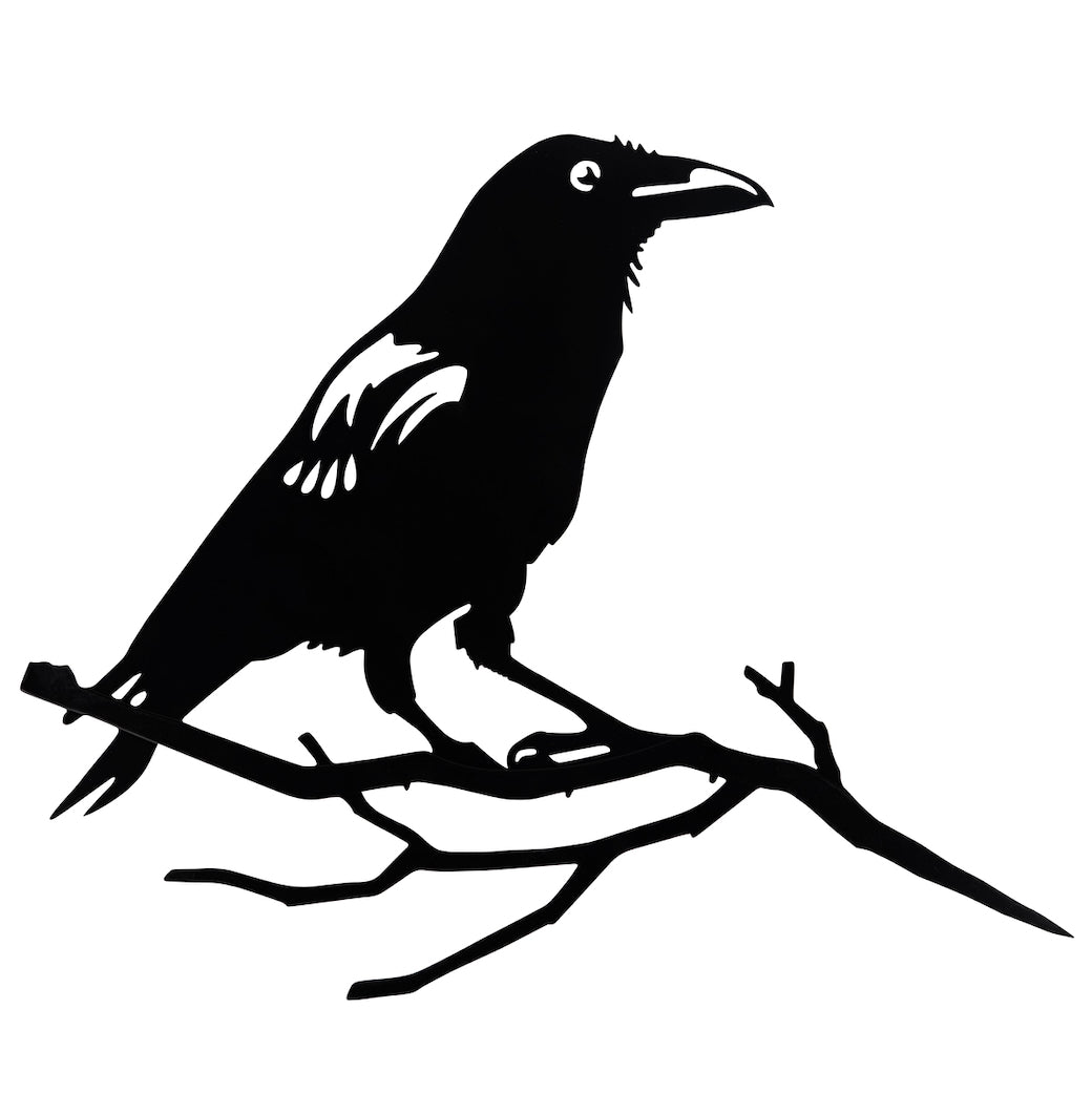 Outdoor Metal Cut Out Garden Art Raven - Marmalade Mercantile