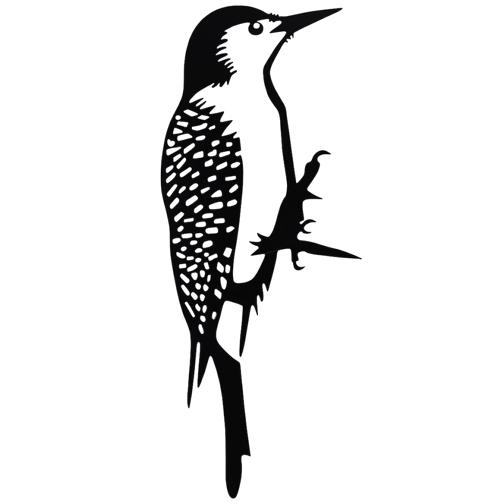 Outdoor Metal Cut Out Garden Art Woodpecker - Marmalade Mercantile