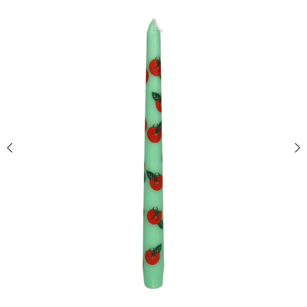 Pair of Taper Dinner Candles Tomato Pattern - Marmalade Mercantile