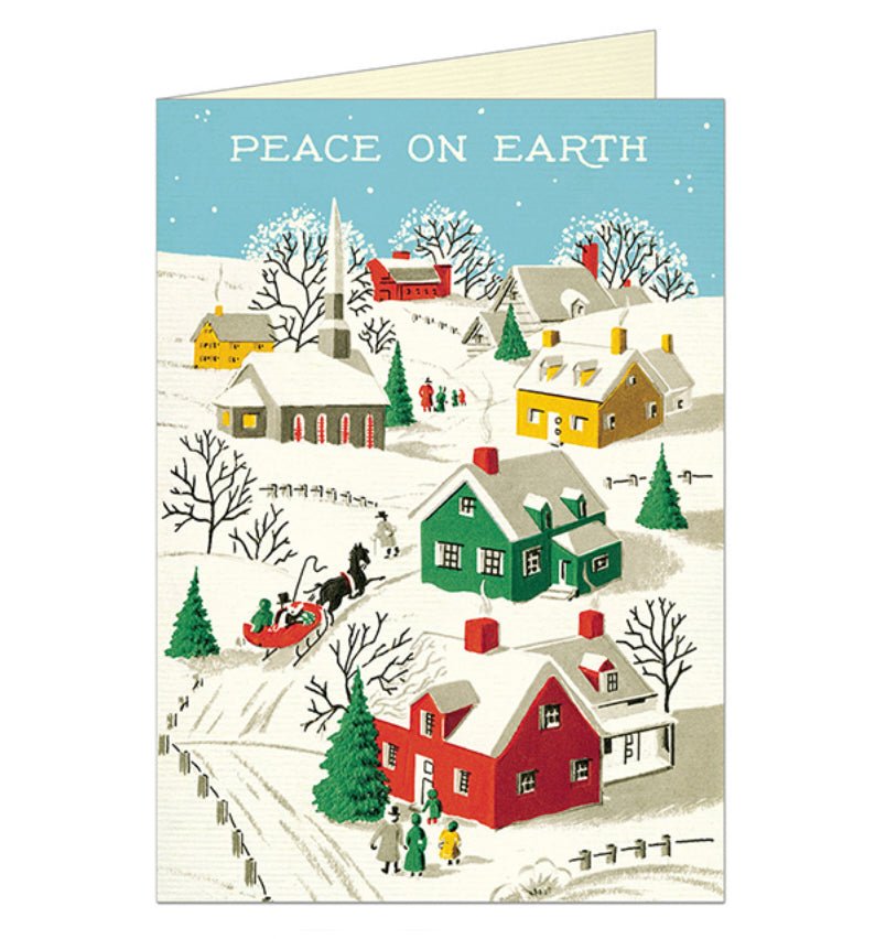 Peace on Earth Glittered Christmas Card - Marmalade Mercantile