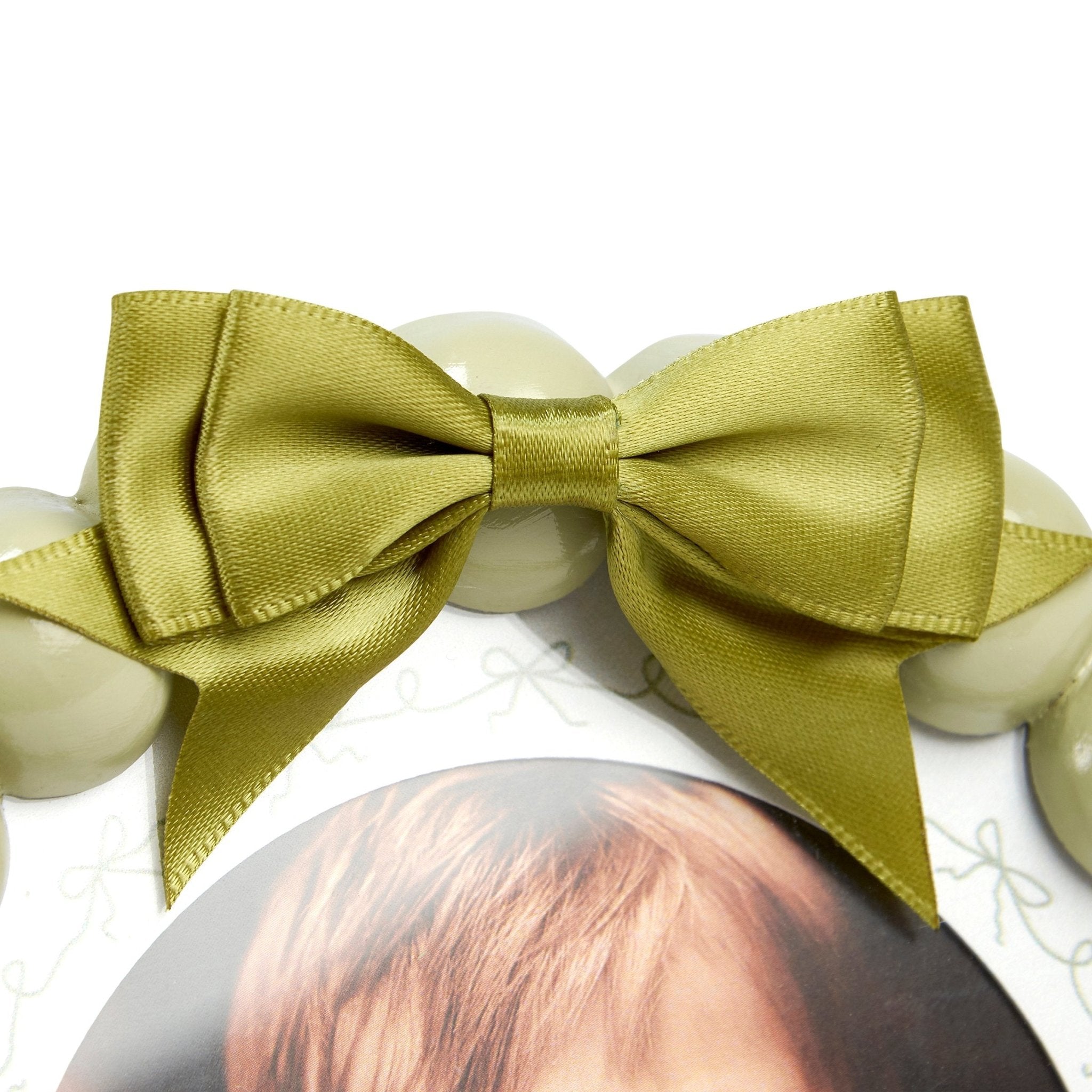 Petite Round Green Beaded Photo Frame - Marmalade Mercantile