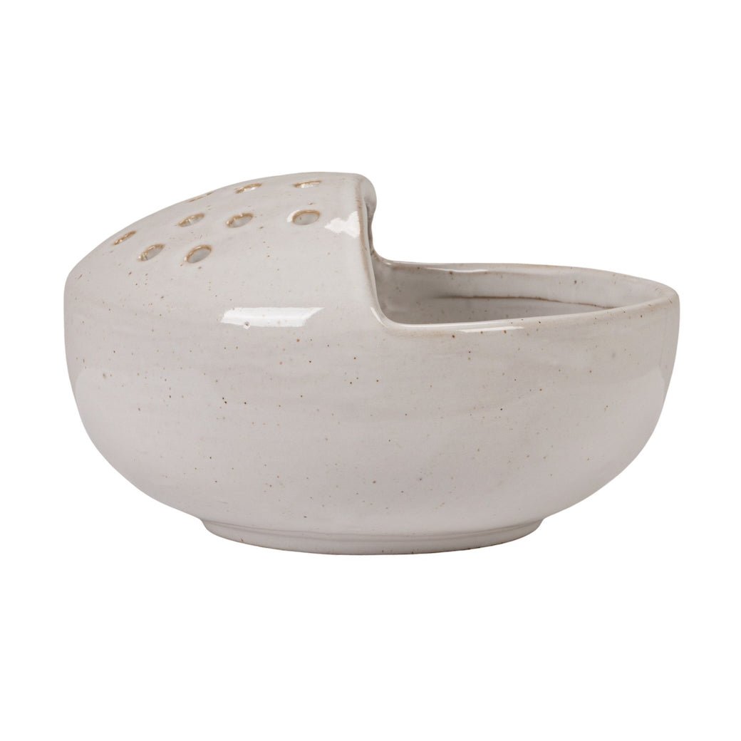 Petite Rustic Stoneware Berry Bowl with Strainer - Marmalade Mercantile