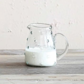 Petite Vintage - Style Glass Hobnail Creamer - Marmalade Mercantile