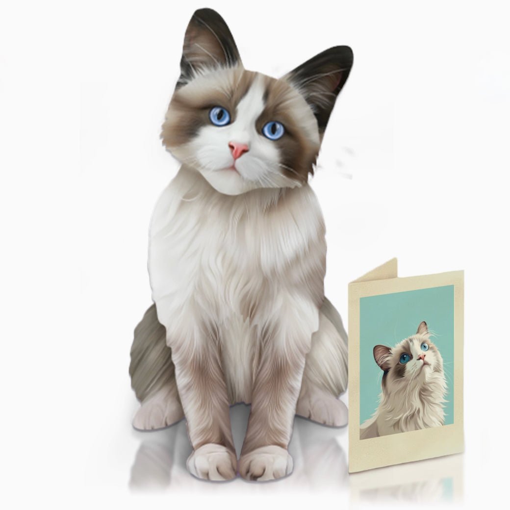 Ragdoll Cat Pop Up Greeting Card with Dress Up Kit - Marmalade Mercantile