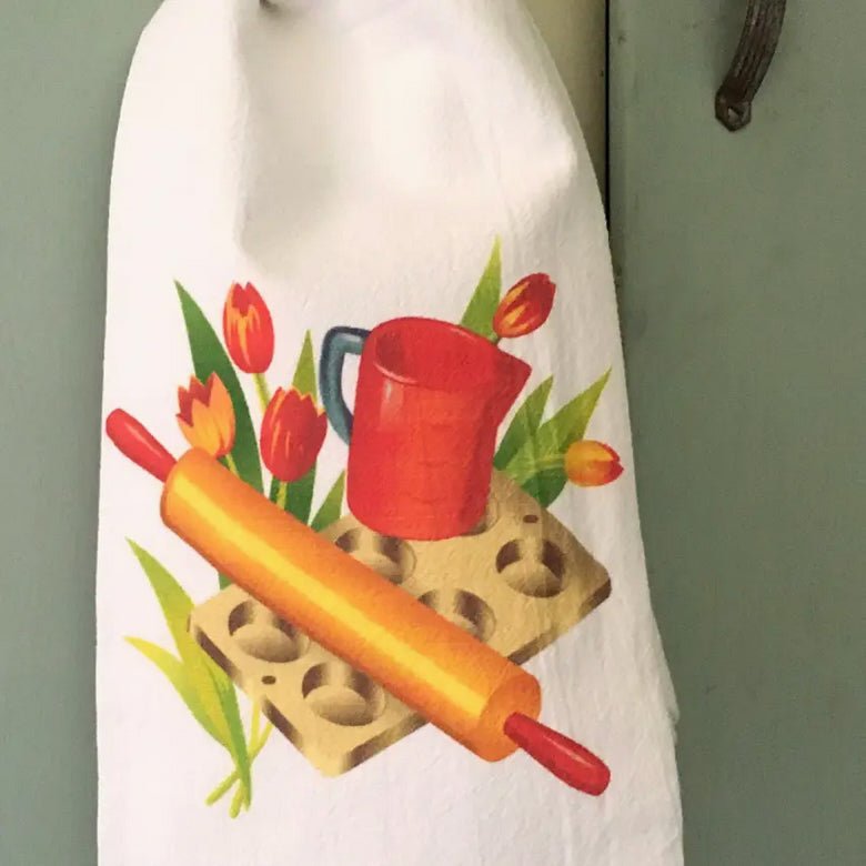 Retro Bake Off Flour Sack Towel 100% Cotton - Marmalade Mercantile