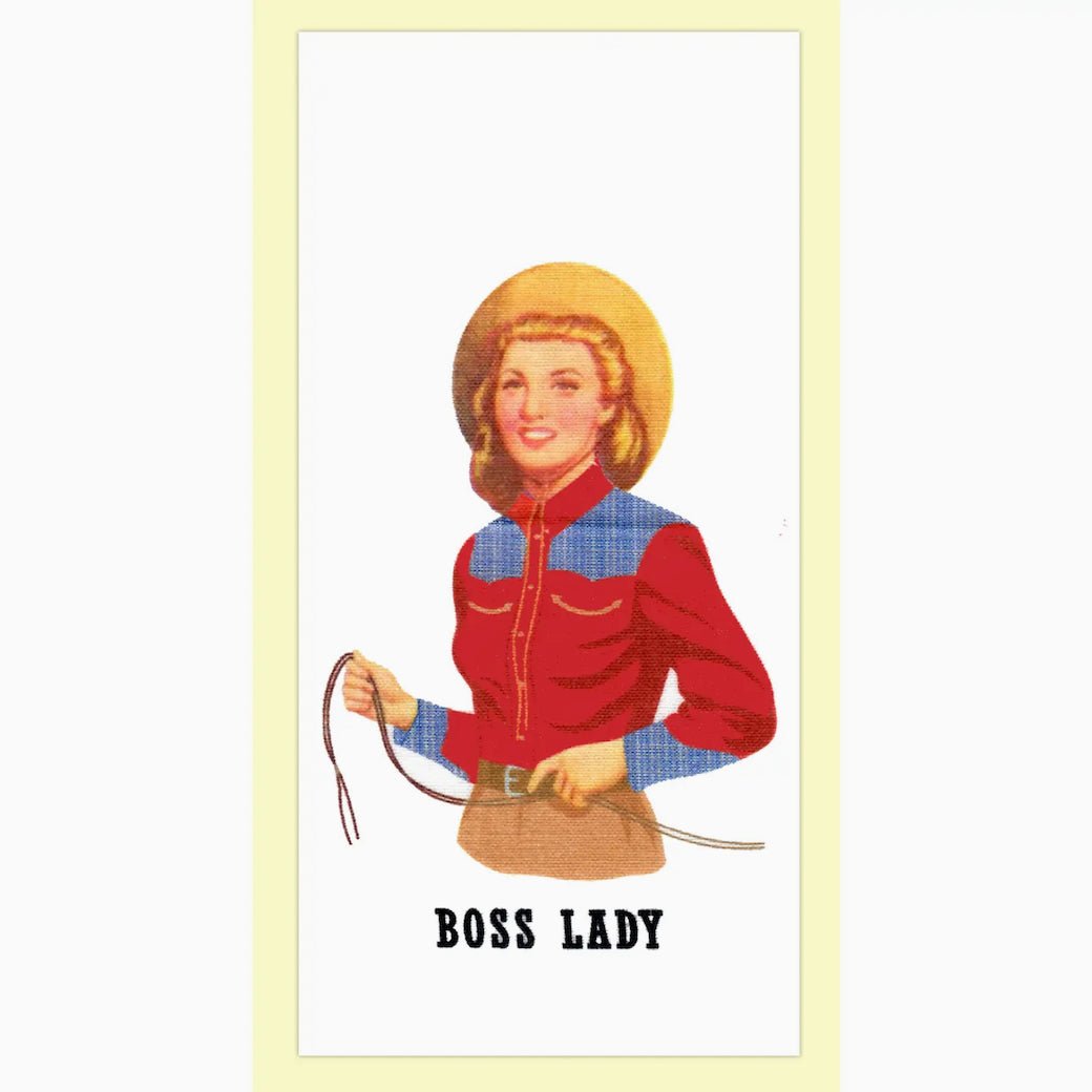 Retro Boss Lady Cowgirl Flour Sack Kitchen Towel - Marmalade Mercantile