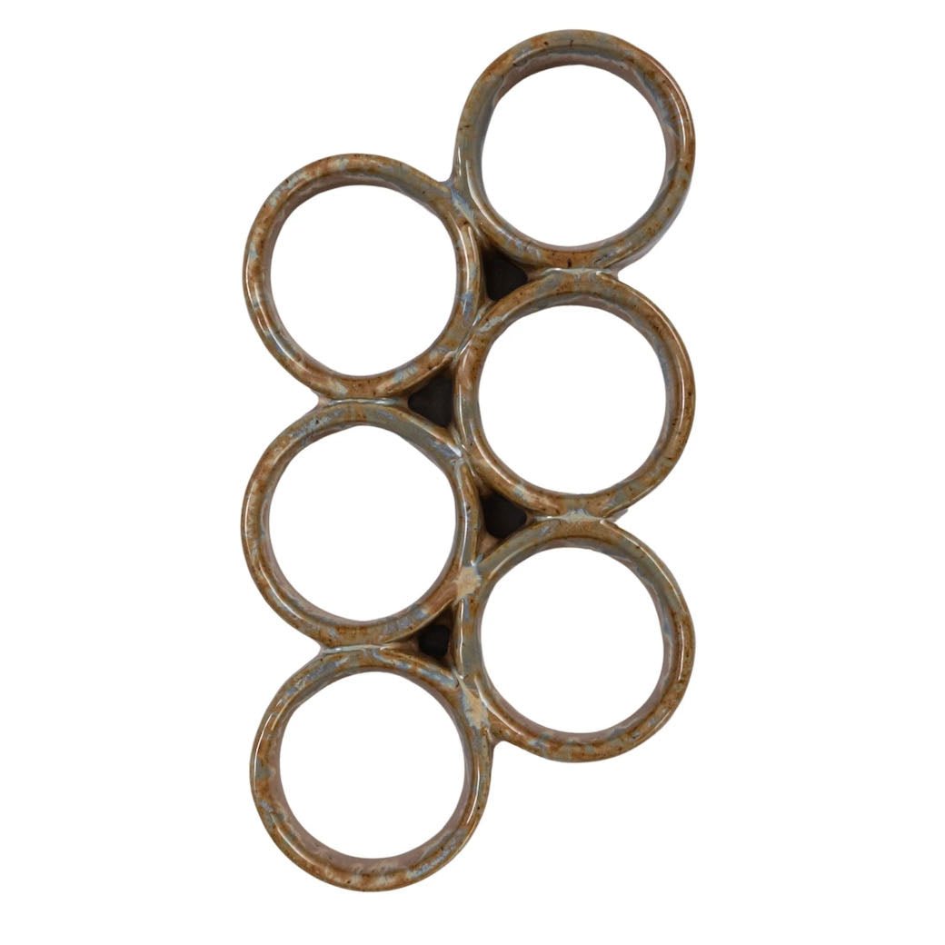 Rustic Stoneware Six-Egg Holder - Marmalade Mercantile