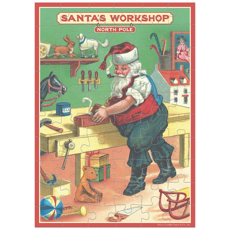 Santa's Workshop Puzzle Greeting Card - Marmalade Mercantile