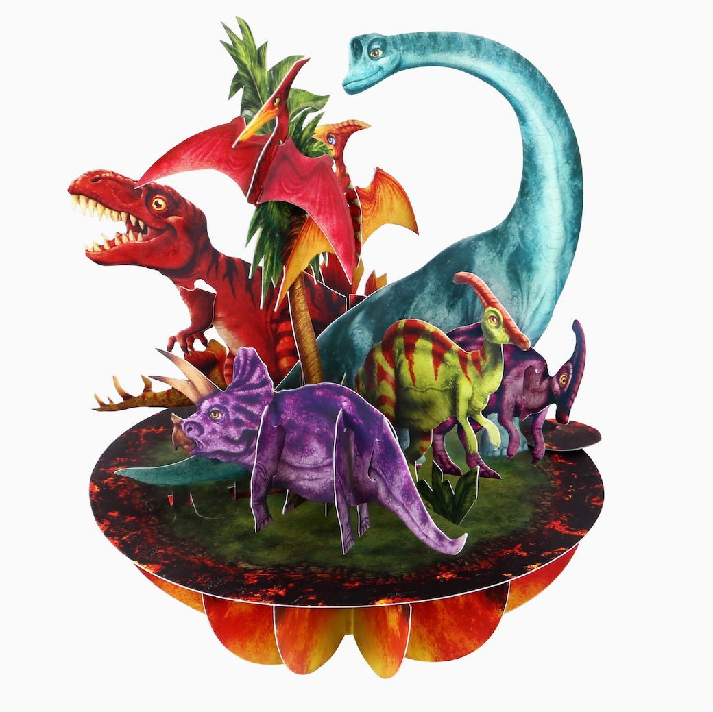 Santoro Jurassic Dinosaurs 3 - D Greeting Card - Marmalade Mercantile