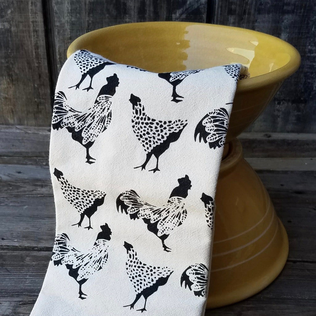 Sassy Hens & Roosters Flour Sack Tea Towel - Marmalade Mercantile