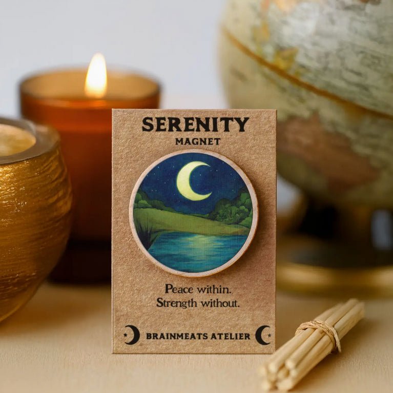 Serenity Magnet - Crescent Moon Token for Inner Peace - Marmalade Mercantile