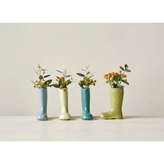 Set of Four Small Garden Boot Bud Vases - Marmalade Mercantile