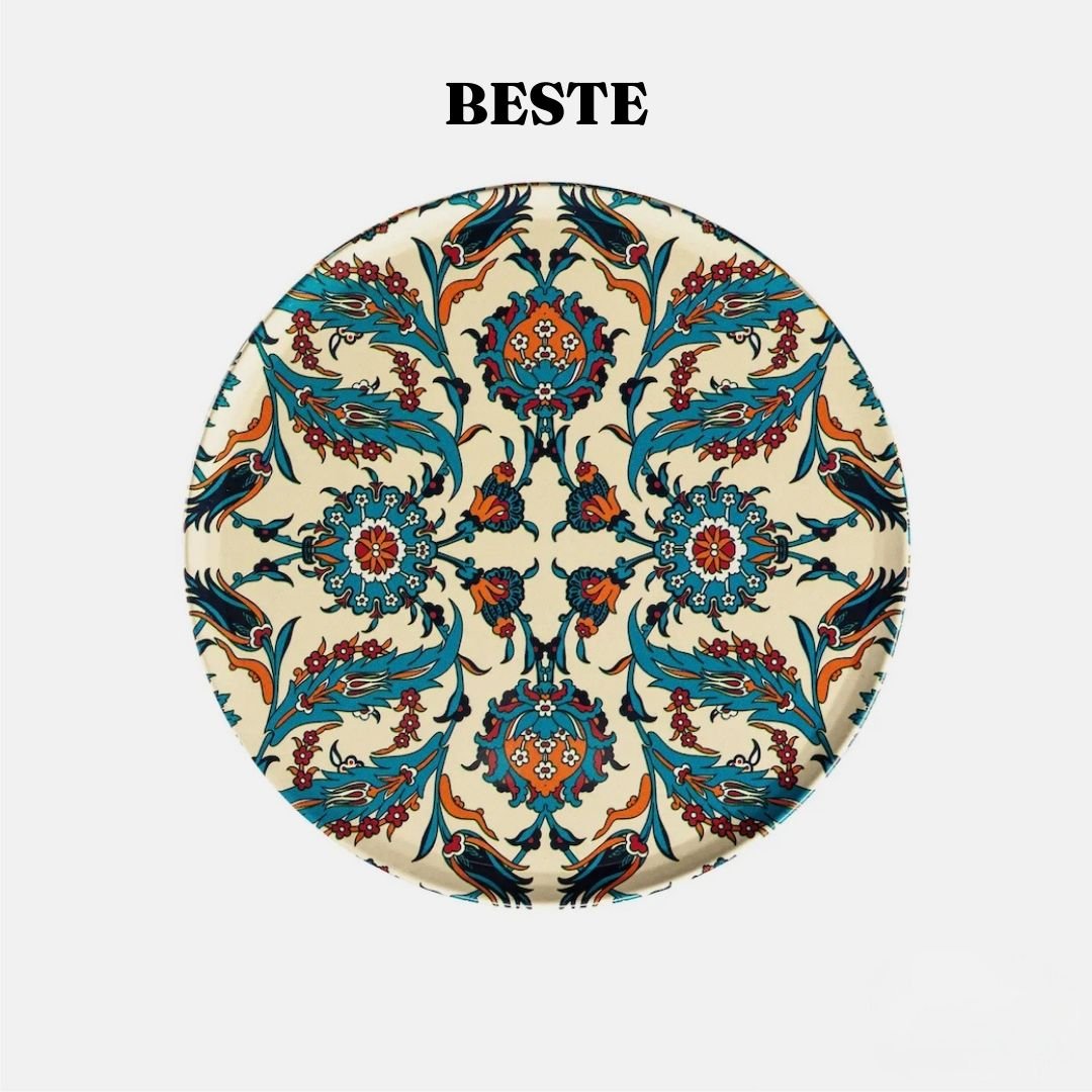 Set of Four Turkish Tin Drink Coasters CHOICE of Four Designs - Marmalade Mercantile