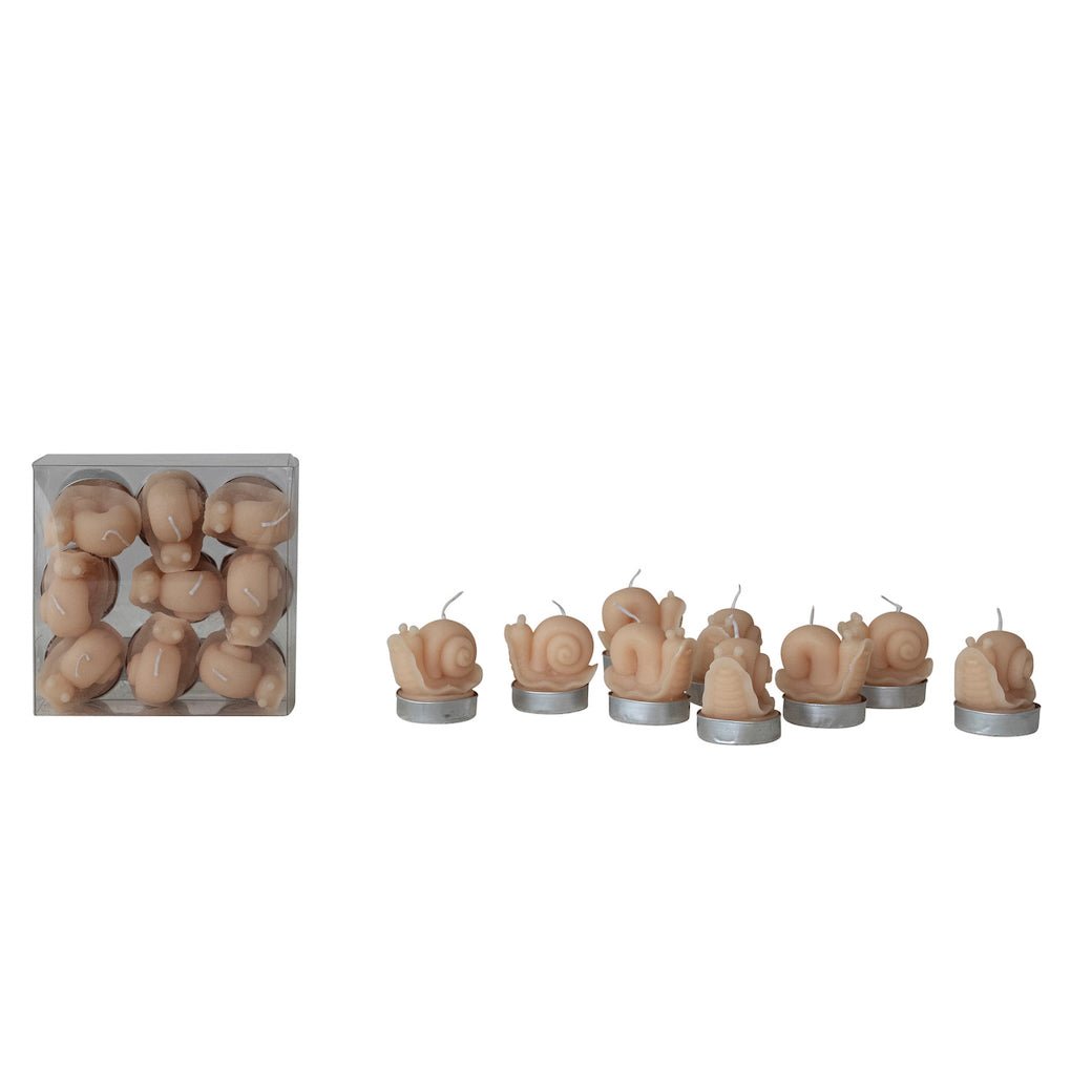 Set of Nine Tealights CHOOSE Frog or Snail Shapes - Marmalade Mercantile