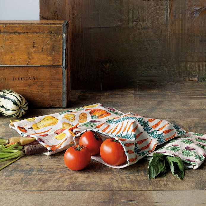 Set of Three Veggie Stand Cloth Produce Bags - Marmalade Mercantile