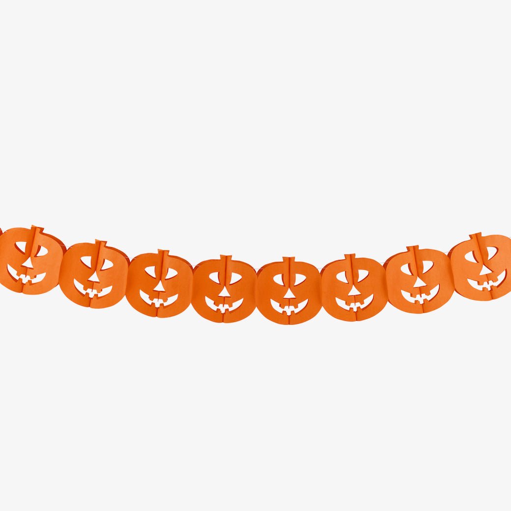 Set of Two Tissue Paper Halloween Jack ‘O Lantern Banners - Marmalade Mercantile