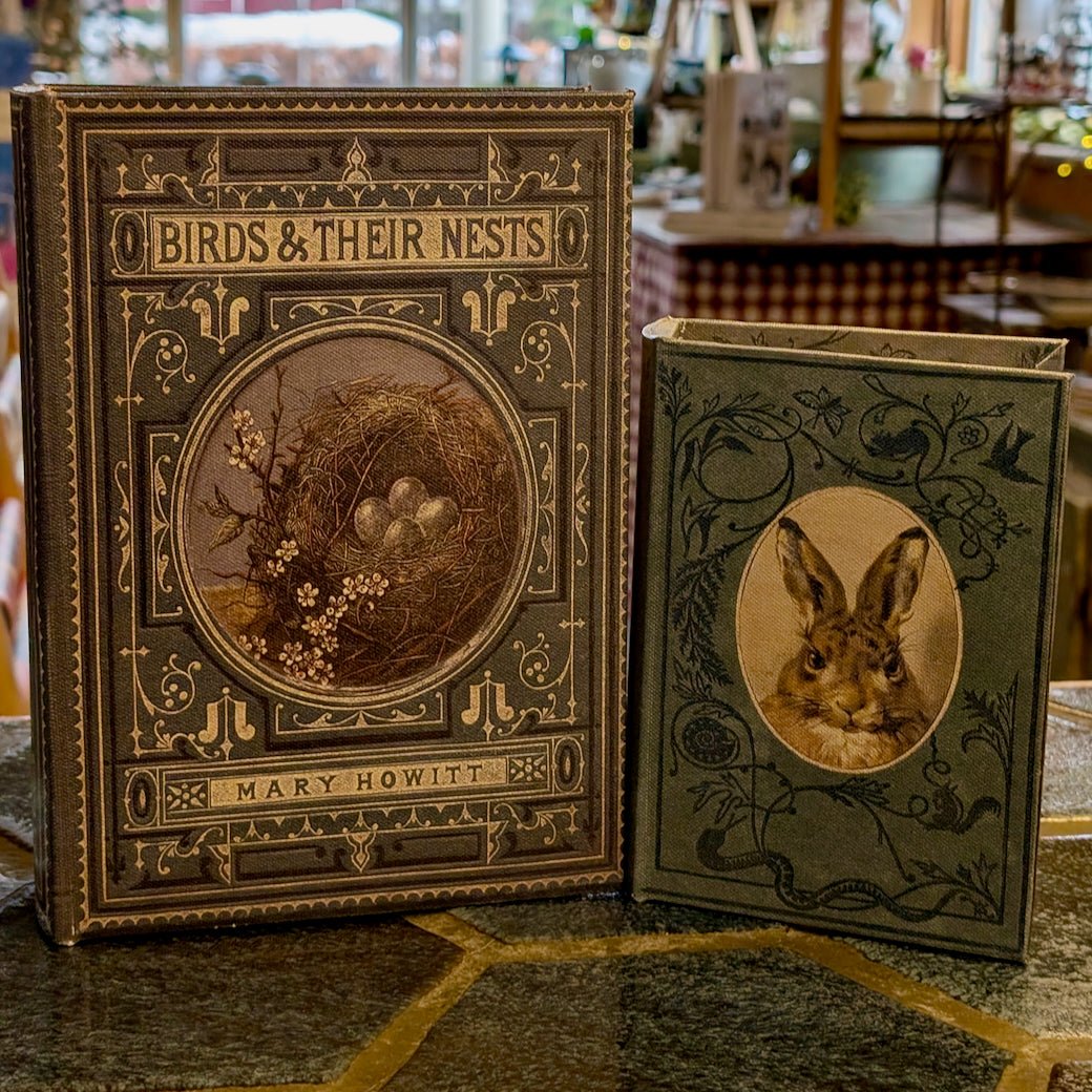 Set of Two Vintage - Style Spring & Easter Storage Books - Marmalade Mercantile