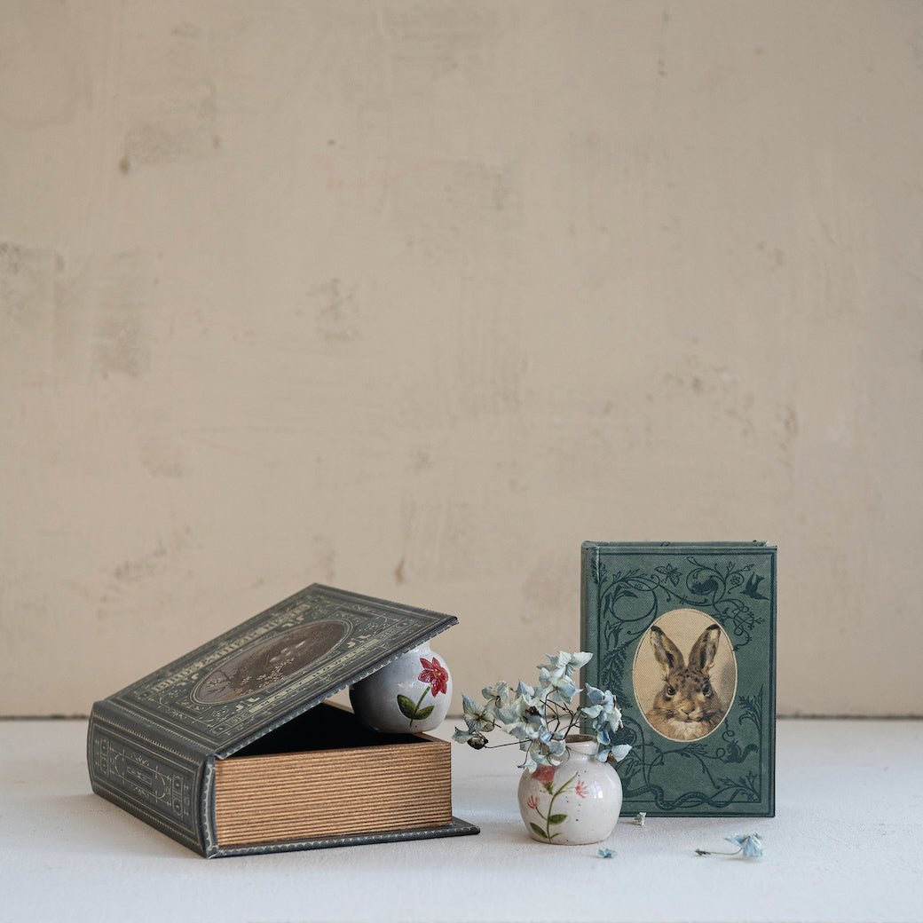 Set of Two Vintage - Style Spring & Easter Storage Books - Marmalade Mercantile