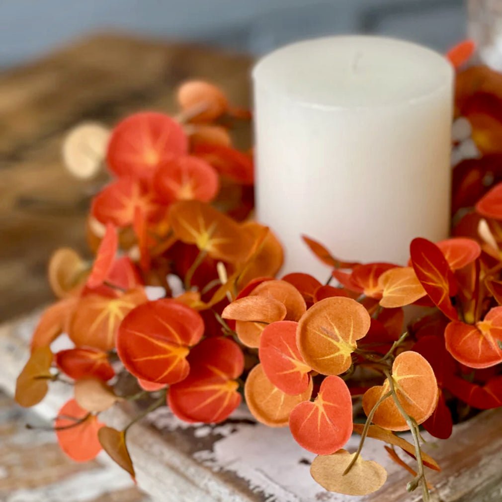 Setting Sun Autumn Floral Candle Ring - Marmalade Mercantile