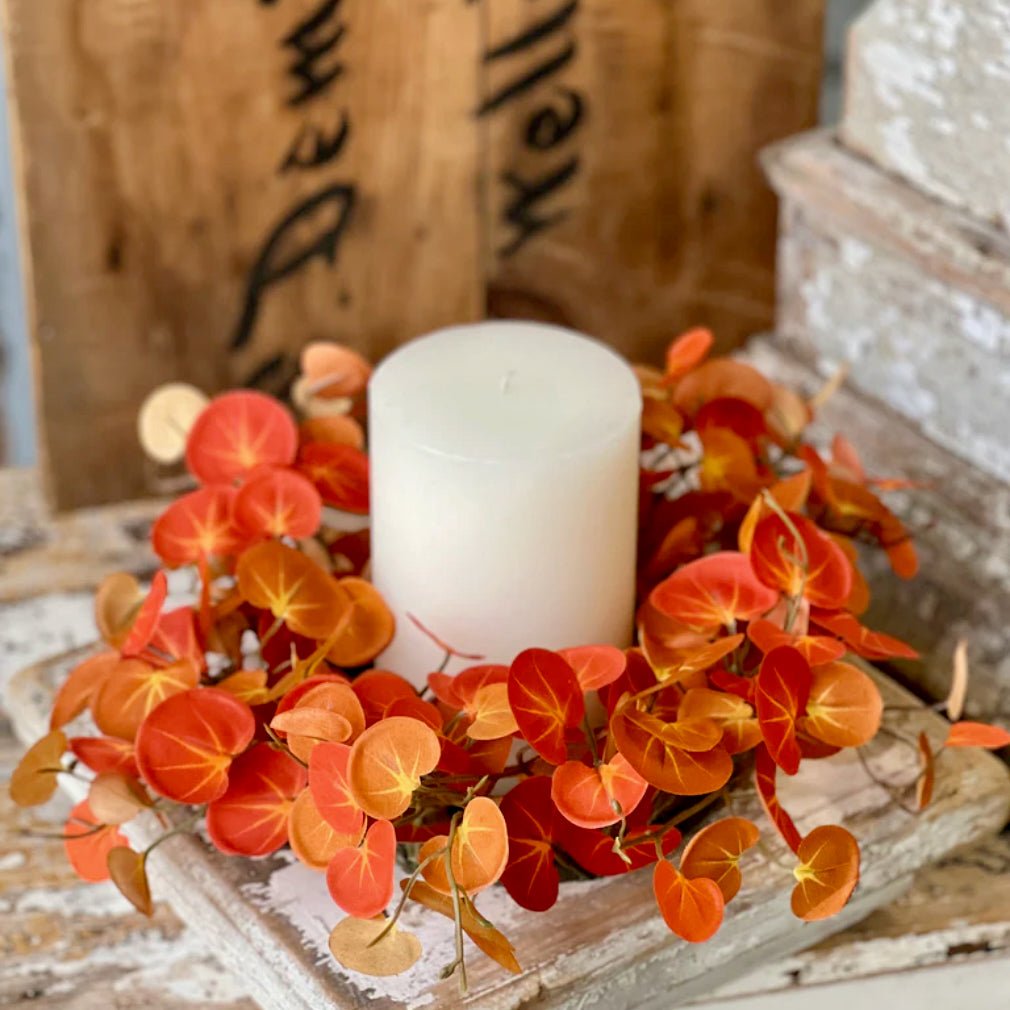 Setting Sun Autumn Floral Candle Ring - Marmalade Mercantile