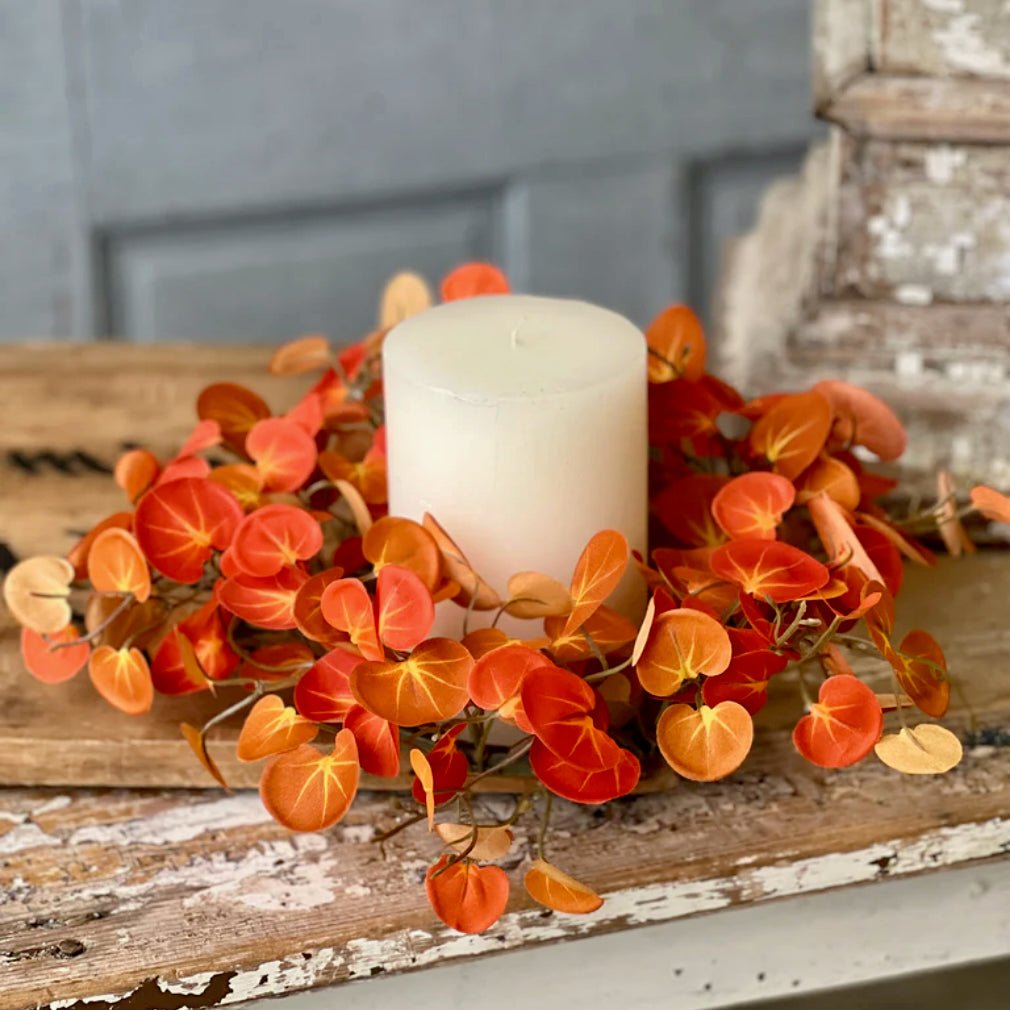 Setting Sun Autumn Floral Candle Ring - Marmalade Mercantile