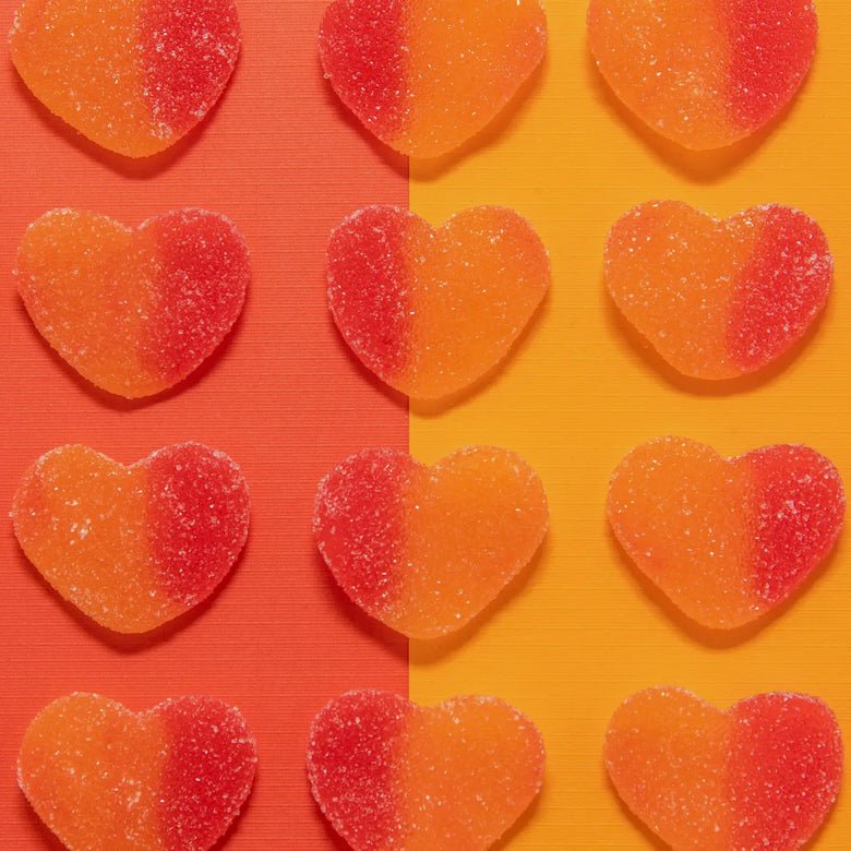 Sour Peach Gummy Hearts - Marmalade Mercantile