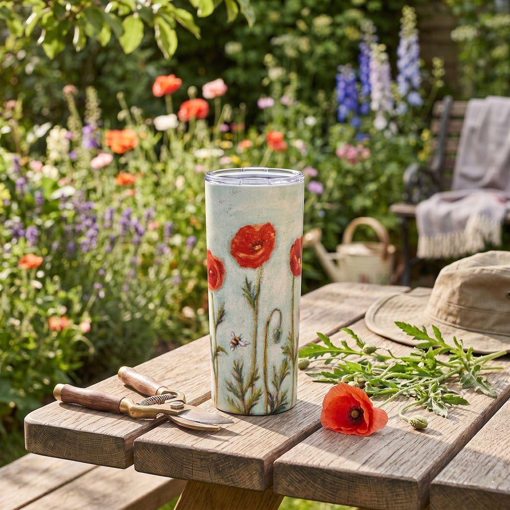 Summer Poppies Insulated Coffee Tumbler - Marmalade Mercantile