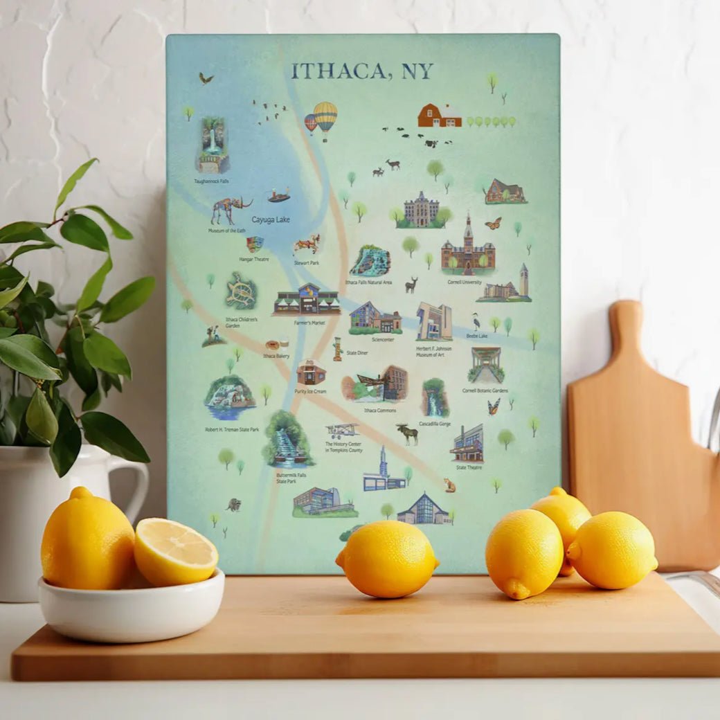 Tempered Glass Cutting/Cheese Board Ithaca, NY Design - Marmalade Mercantile
