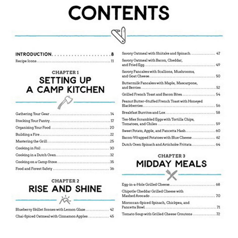 The New Camp Cookboook Gourmet Grub for Campers, Road Trippers, and Adventurers - Marmalade Mercantile