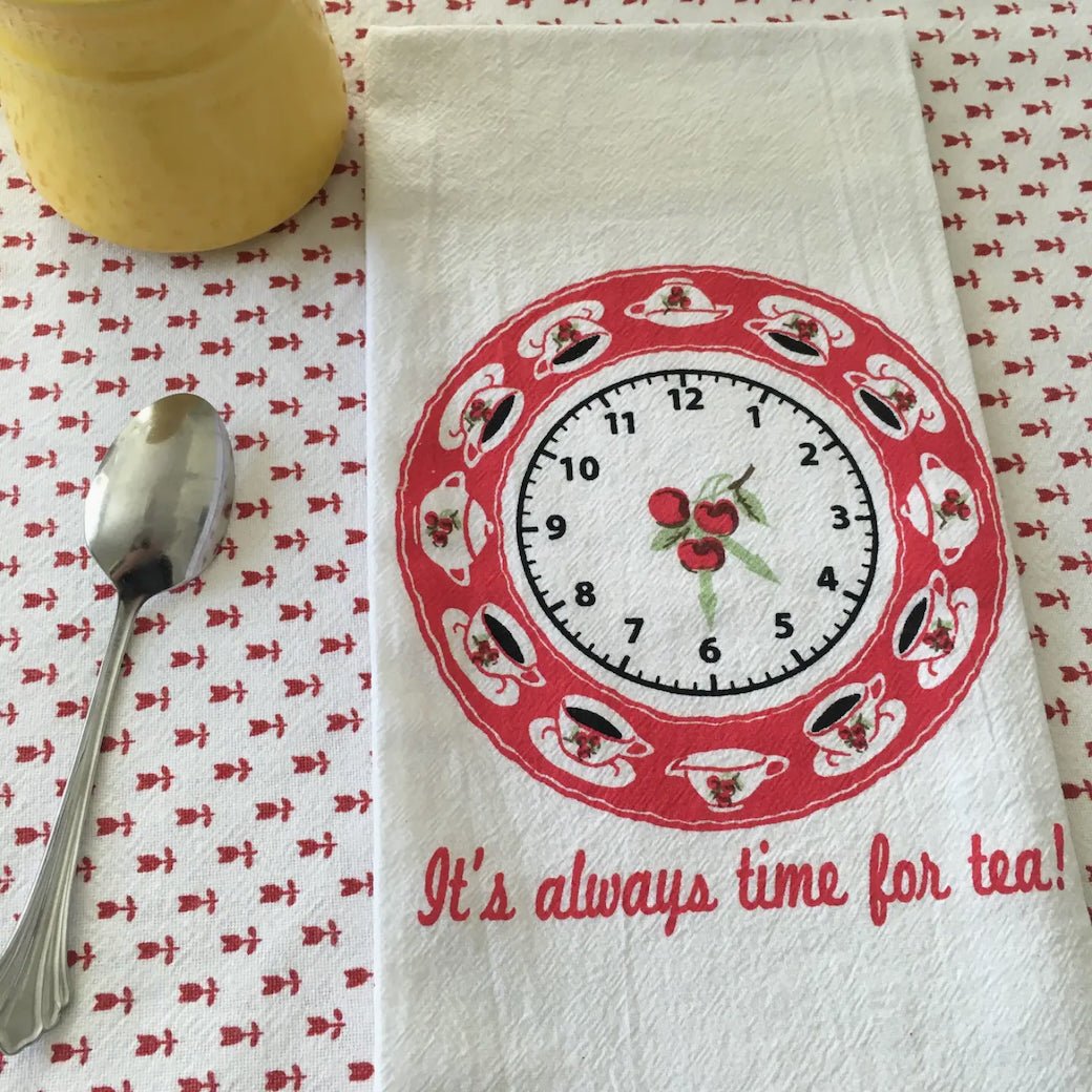Time For Tea Retro Flour Sack Towel - Marmalade Mercantile