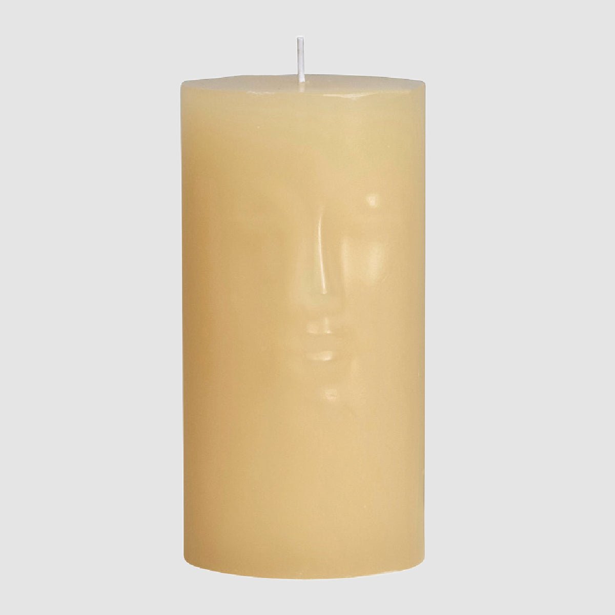 Unscented 6" Face Pillar Candle - Marmalade Mercantile