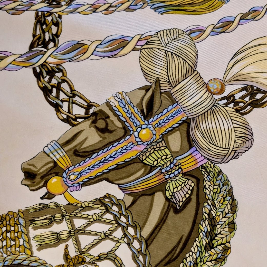 Vintage 1960 Hermes Silk Scarf Le Timbalier - Marmalade Mercantile