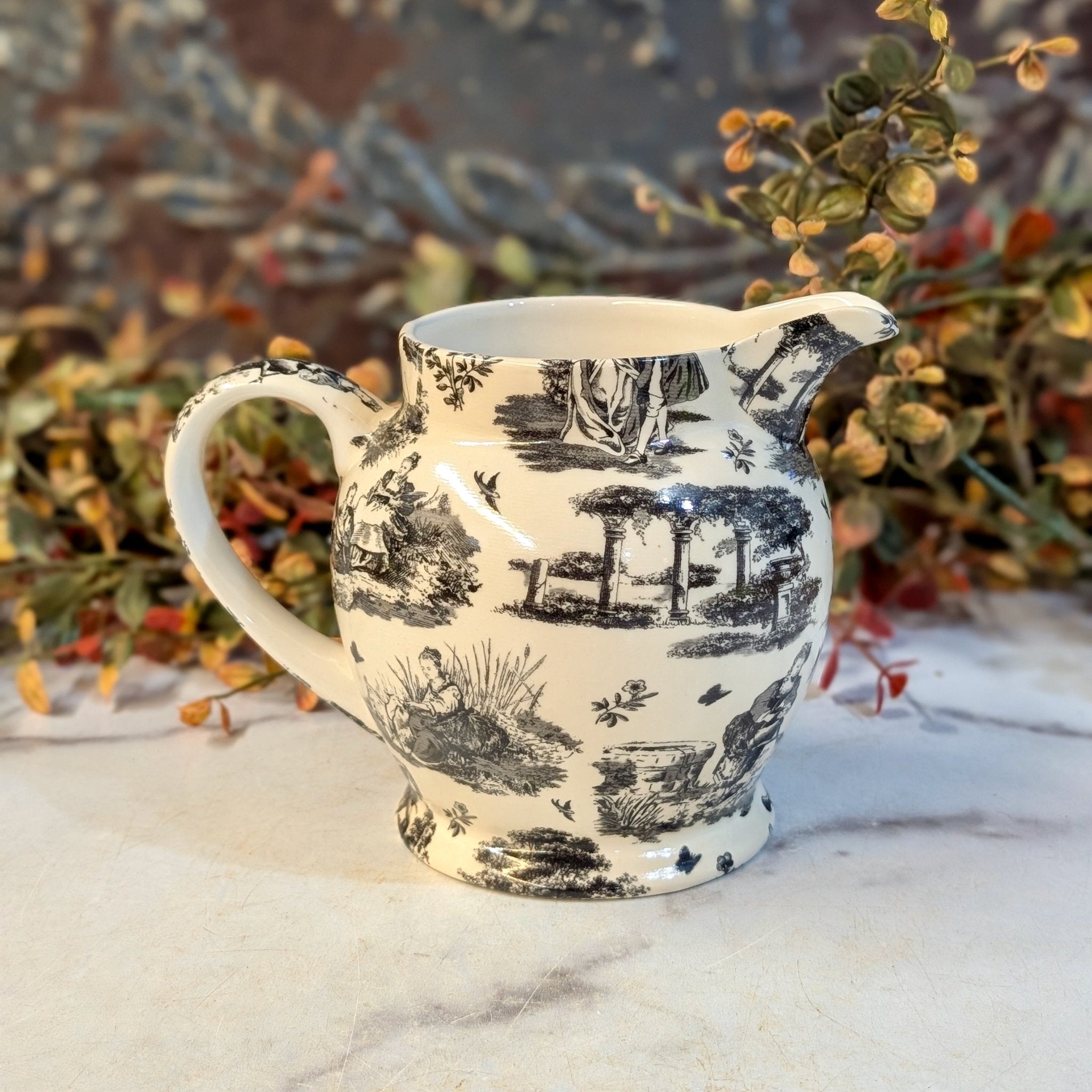 Vintage Arthur Wood English Milk Jug with Chintz Toile Pattern - Marmalade Mercantile