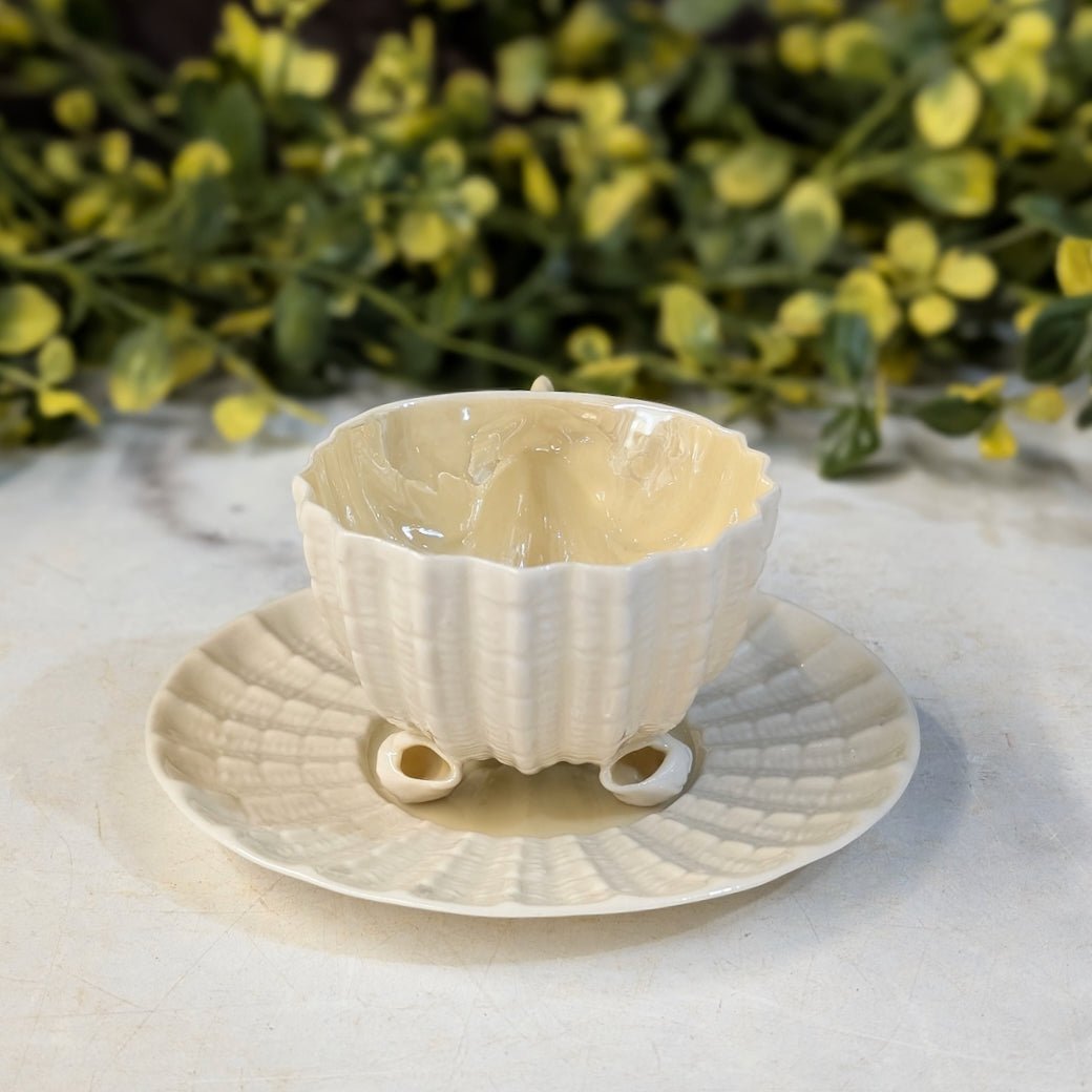 Vintage Beleek Neptune Demitasse Cup & Saucer Pattern - Marmalade Mercantile